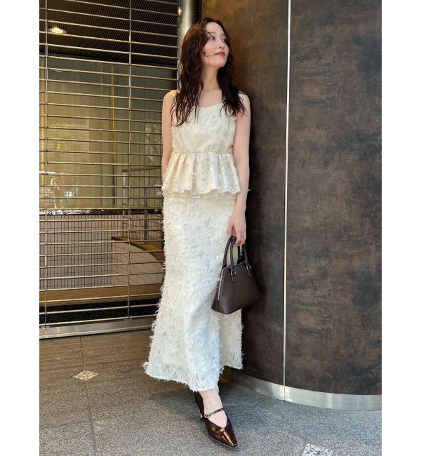 LAGUNAMOON「カットジャガードナロースカート」|スカート|