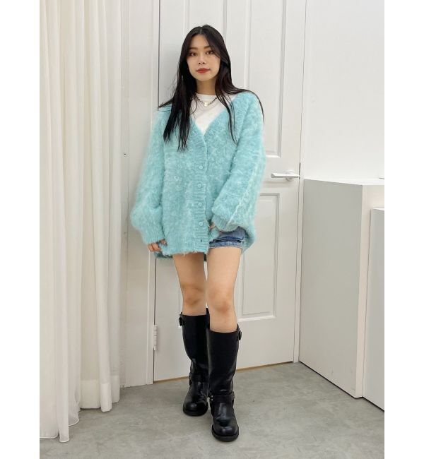 EVRIS「【WEB限定】ソフトシャギーニットカーディガン」|カーディガン|