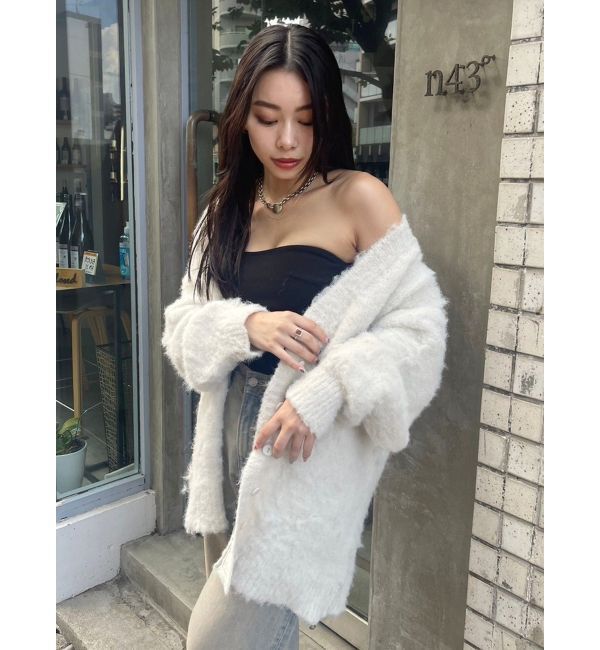 EVRIS「【WEB限定】ソフトシャギーニットカーディガン」|カーディガン|