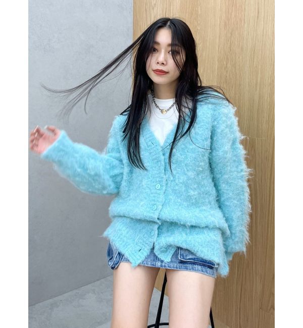 EVRIS「【WEB限定】ソフトシャギーニットカーディガン」|カーディガン|