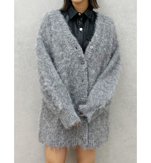 EVRIS「【WEB限定】ソフトシャギーニットカーディガン」|カーディガン|グレー