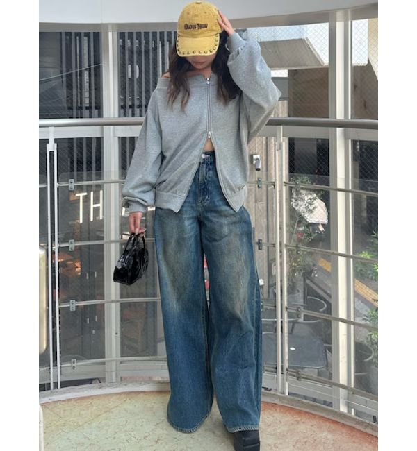 EVRIS「ジップアップオフショルトップス【セットアップ着用可能】」|パーカー|