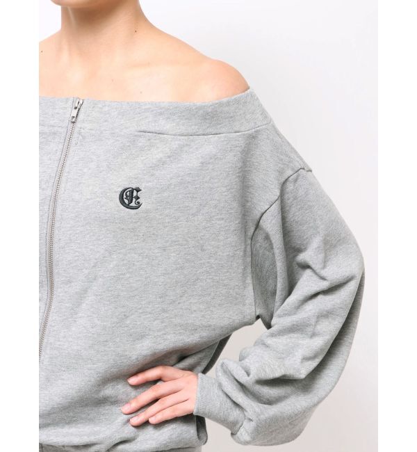 EVRIS「ジップアップオフショルトップス【セットアップ着用可能】」|パーカー|