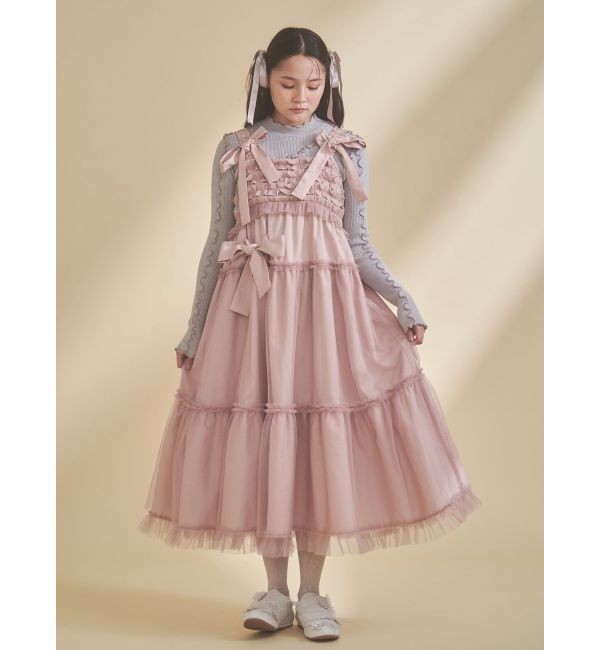 merry jenny「チュールリボンキャミワンピース」|ワンピース|