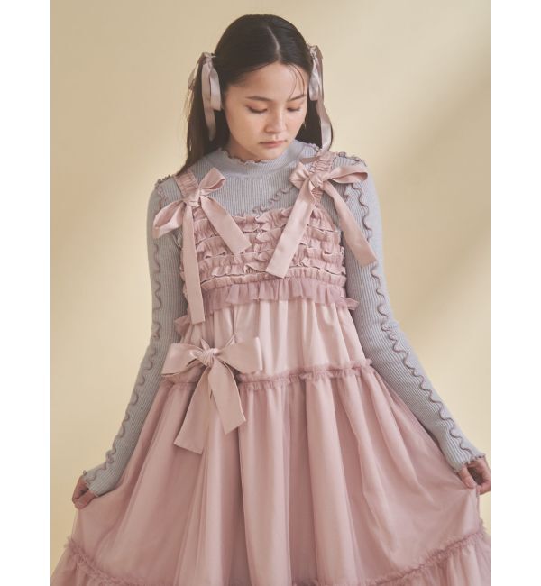 merry jenny「チュールリボンキャミワンピース」|ワンピース|