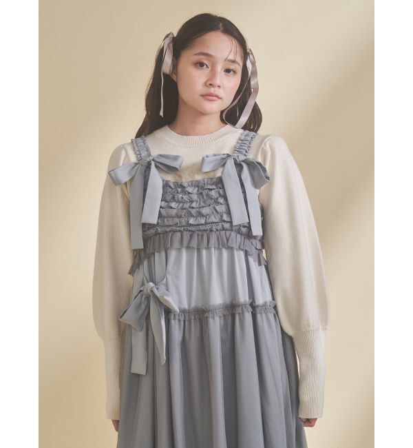 merry jenny「チュールリボンキャミワンピース」|ワンピース|