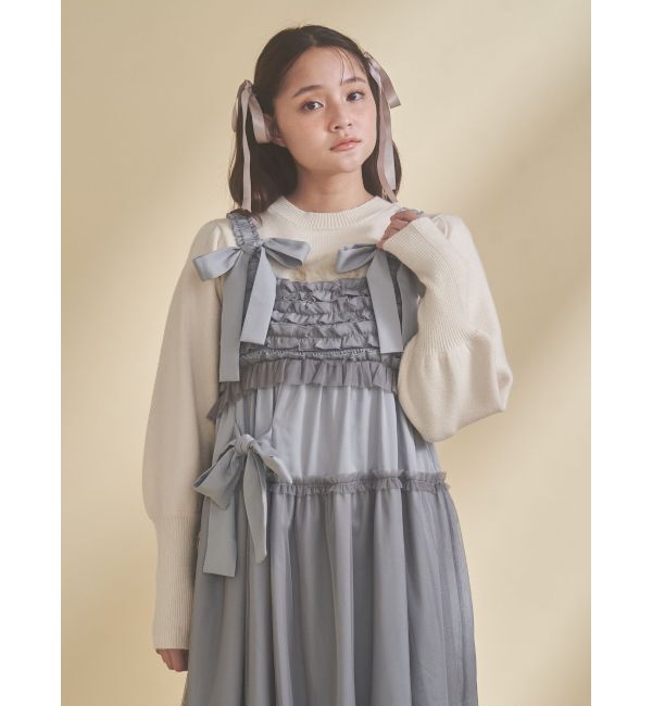 merry jenny「チュールリボンキャミワンピース」|ワンピース|