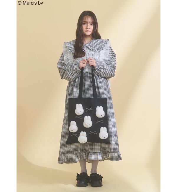 merry jenny「チェックフリルカラーワンピース」|ワンピース|