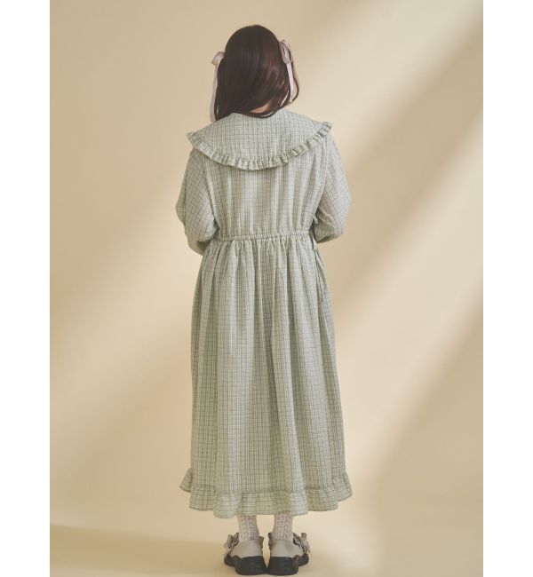 merry jenny「チェックフリルカラーワンピース」|ワンピース|