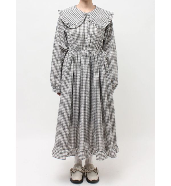 merry jenny「チェックフリルカラーワンピース」|ワンピース|