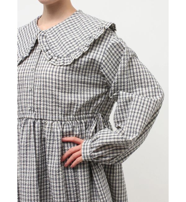 merry jenny「チェックフリルカラーワンピース」|ワンピース|