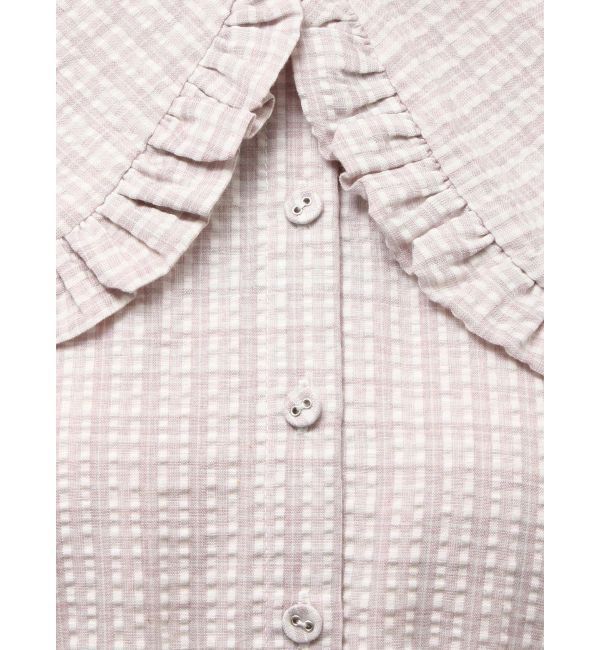 merry jenny「チェックフリルカラーワンピース」|ワンピース|