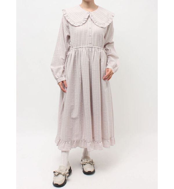 merry jenny「チェックフリルカラーワンピース」|ワンピース|