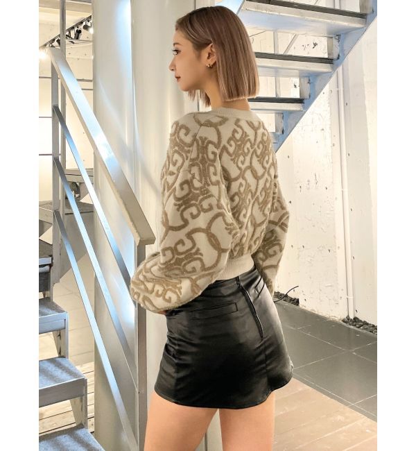 GYDA「フェイクレザースカートライクショートパンツ」|スカート|