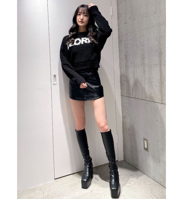 GYDA「フェイクレザースカートライクショートパンツ」|スカート|