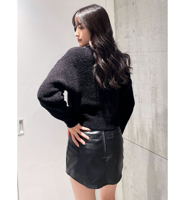 GYDA「フェイクレザースカートライクショートパンツ」|スカート|