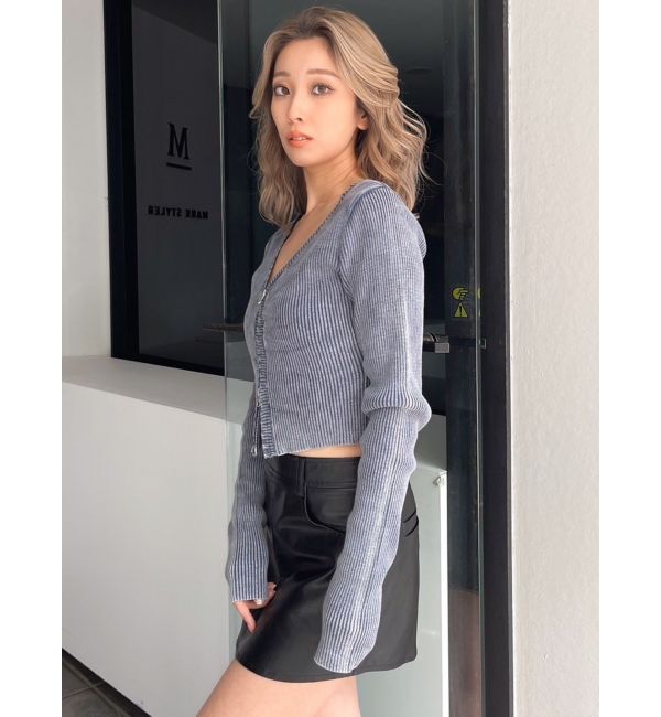 GYDA「フェイクレザースカートライクショートパンツ」|スカート|