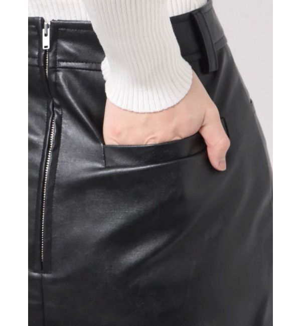 GYDA「フェイクレザースカートライクショートパンツ」|スカート|