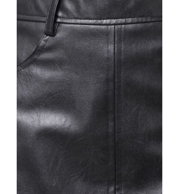 GYDA「フェイクレザースカートライクショートパンツ」|スカート|