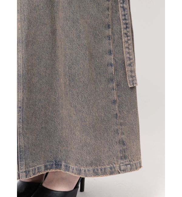 GYDA「ハイウエストG bijou CARGOデニムロングスカート」|スカート|