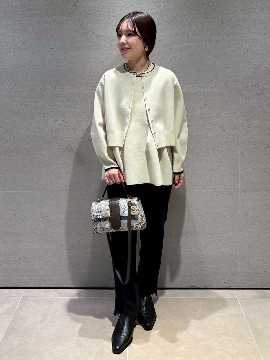 Mila Owen「【USAGI ONLINE・ZOZOTOWN限定カラー】【セットアップ対応】フォルムアンサンブルペプラムノースリニット」|ニット・セーター|