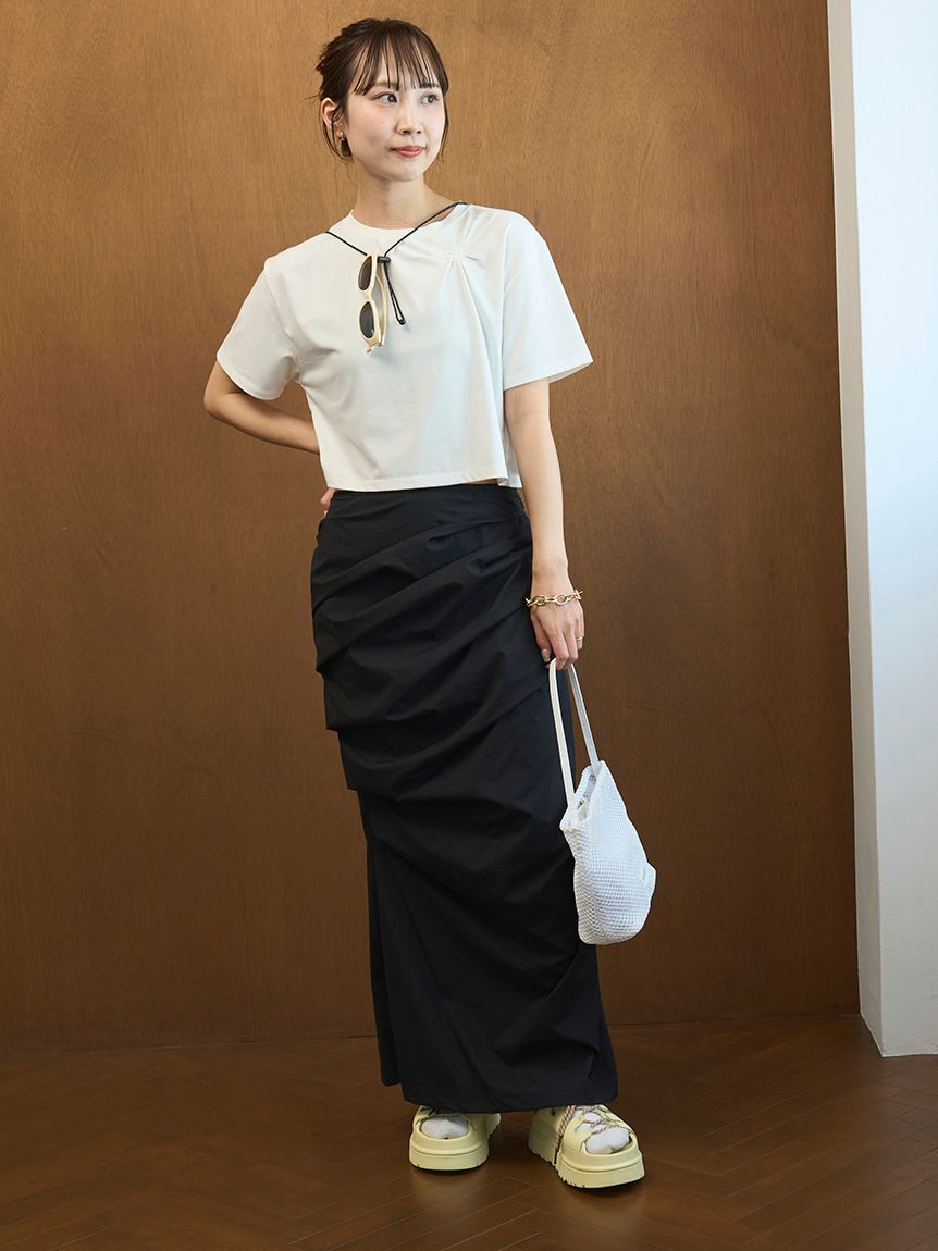 emmi atelier「サイドタックナロースカート/撥水【セットアップ対応】」|スカート|