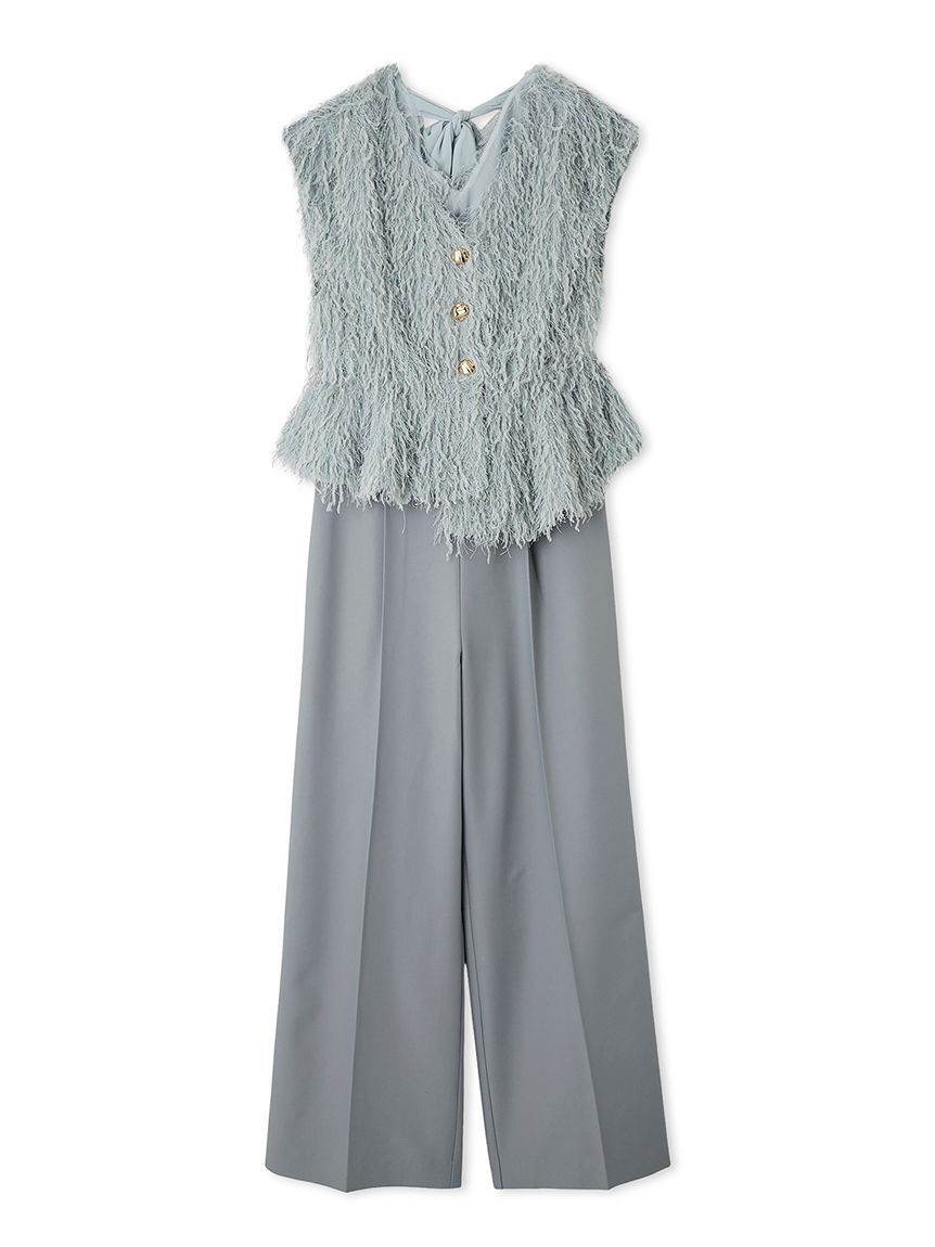 LILY BROWN「【WEB限定00サイズ】フェザージレセットコンビネゾン」|オールインワン|