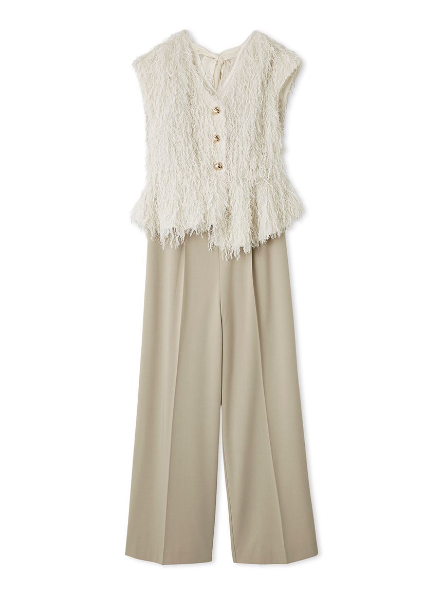 LILY BROWN「【WEB限定00サイズ】フェザージレセットコンビネゾン」|オールインワン|