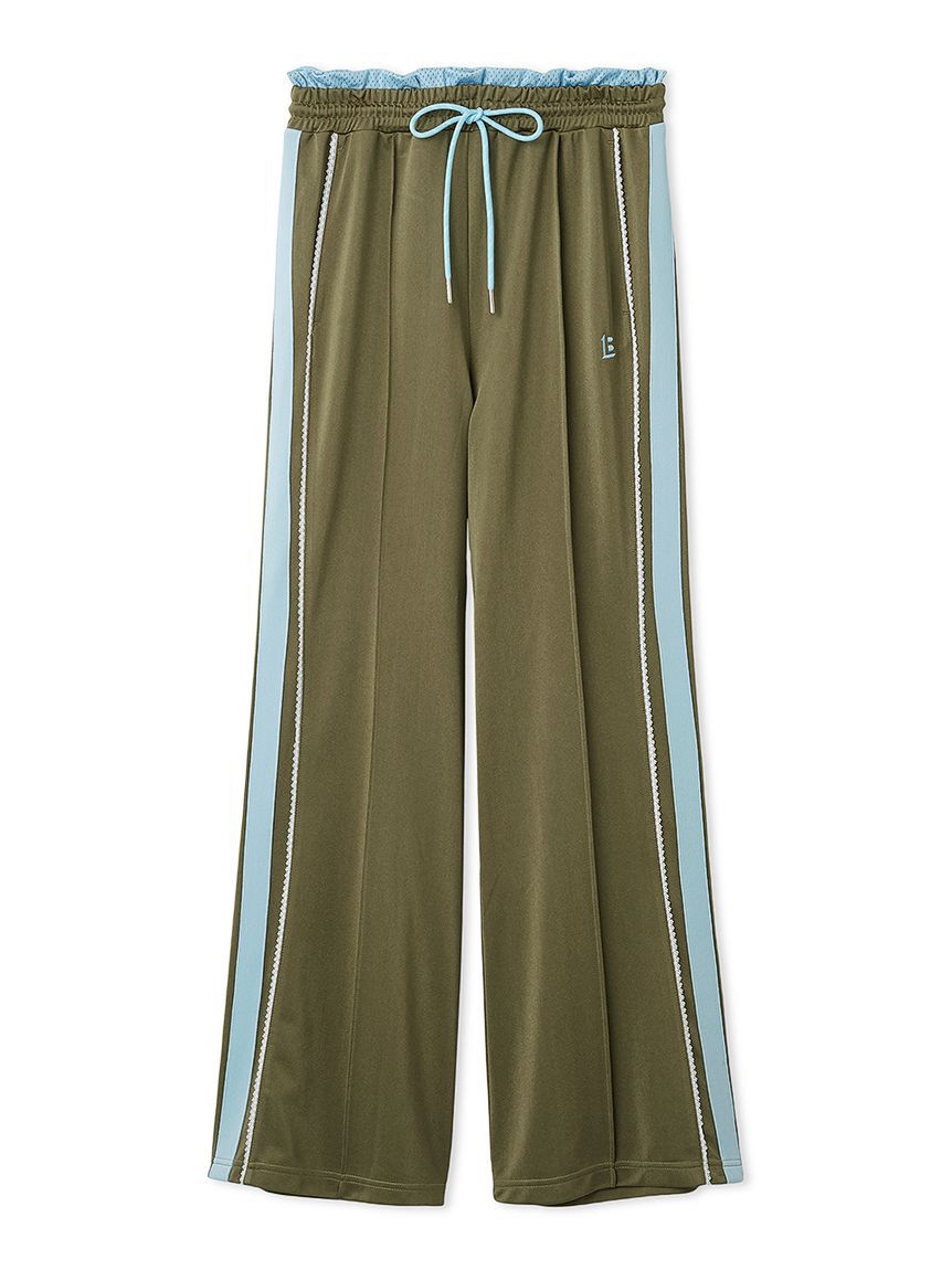 LILY BROWN「ピコレースフレアトラックパンツ」|チノ|