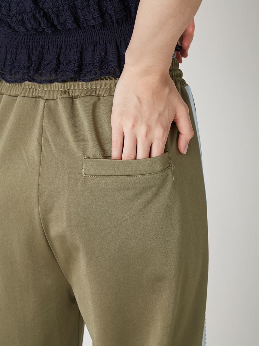 LILY BROWN「ピコレースフレアトラックパンツ」|チノ|