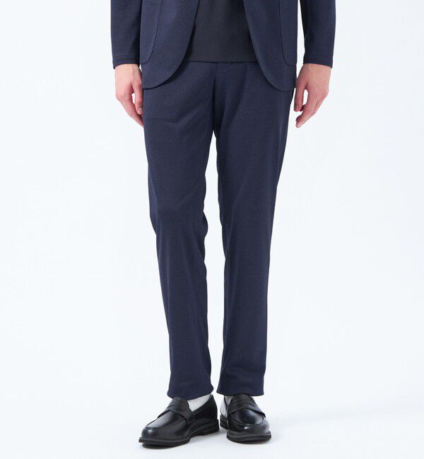 MACKINTOSH PHILOSOPHY「テーラードジャージーパンツ メッシュジャージー」|スラックス|ブルー
