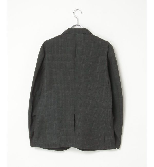 IKKA LOUNGE「【セットアップ対応】ブラックドットサッカーライトジャケット」|テーラードジャケット|