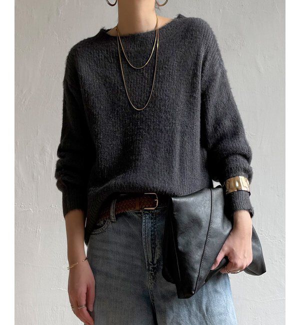 Lbc with Life「フェザーヤーン畦ニットプルオーバー」|カーディガン|