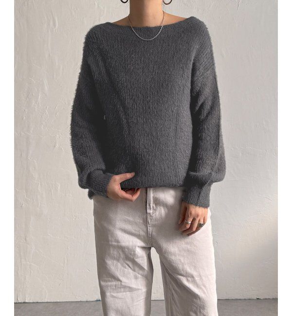 Lbc with Life「フェザーヤーン畦ニットプルオーバー」|カーディガン|