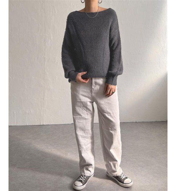 Lbc with Life「フェザーヤーン畦ニットプルオーバー」|カーディガン|