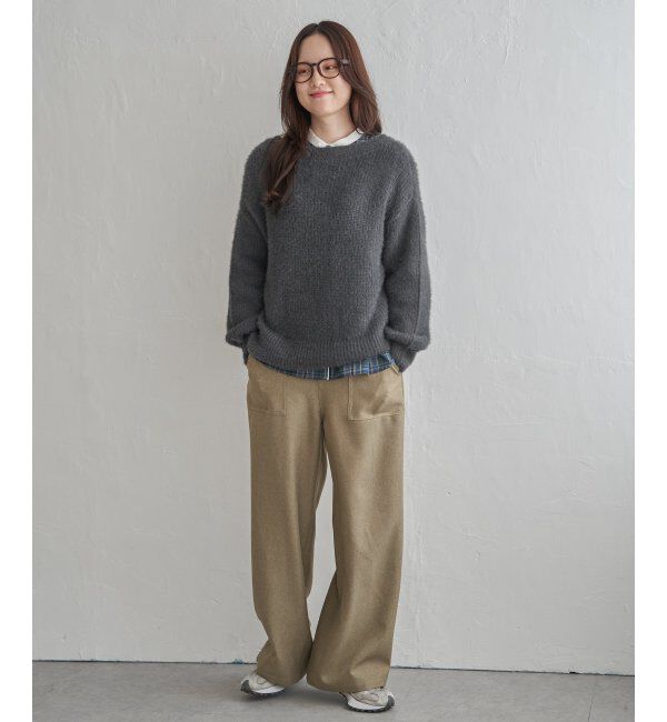 Lbc with Life「フェザーヤーン畦ニットプルオーバー」|カーディガン|