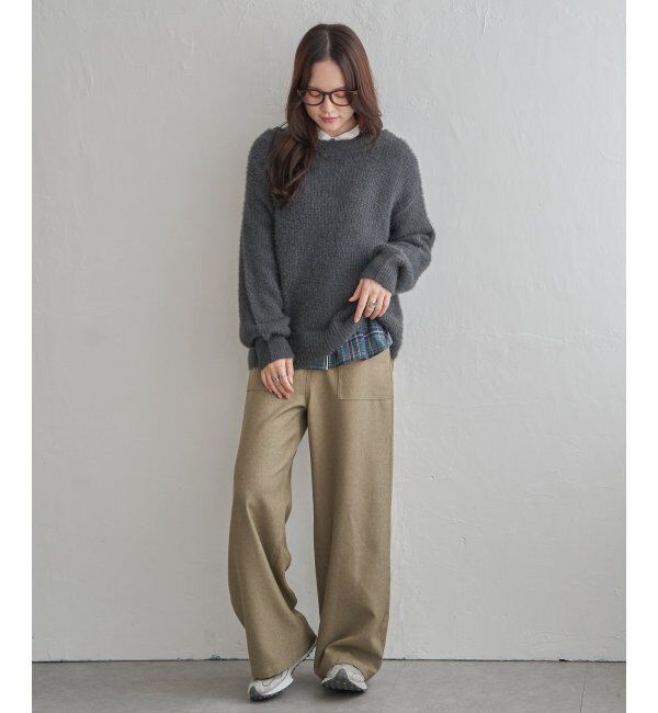 Lbc with Life「フェザーヤーン畦ニットプルオーバー」|カーディガン|