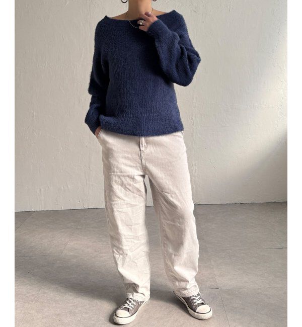 Lbc with Life「フェザーヤーン畦ニットプルオーバー」|カーディガン|