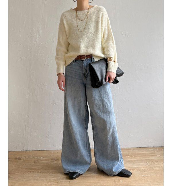 Lbc with Life「フェザーヤーン畦ニットプルオーバー」|カーディガン|