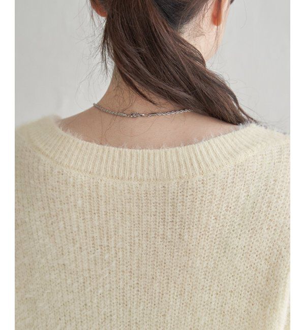 Lbc with Life「フェザーヤーン畦ニットプルオーバー」|カーディガン|