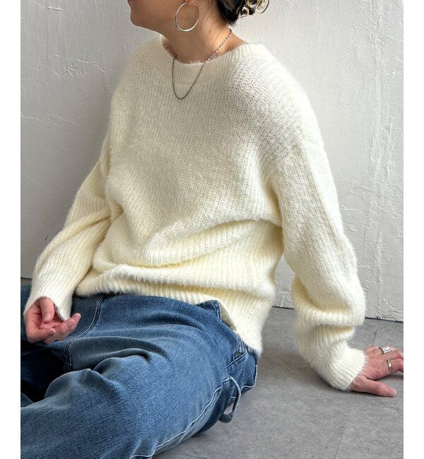 Lbc with Life「フェザーヤーン畦ニットプルオーバー」|カーディガン|