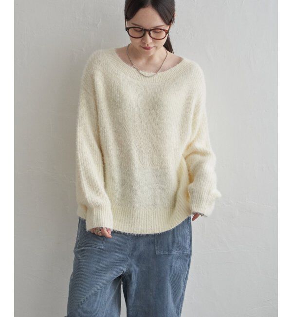 Lbc with Life「フェザーヤーン畦ニットプルオーバー」|カーディガン|