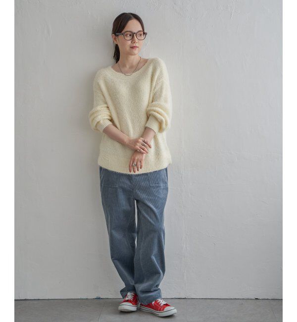 Lbc with Life「フェザーヤーン畦ニットプルオーバー」|カーディガン|