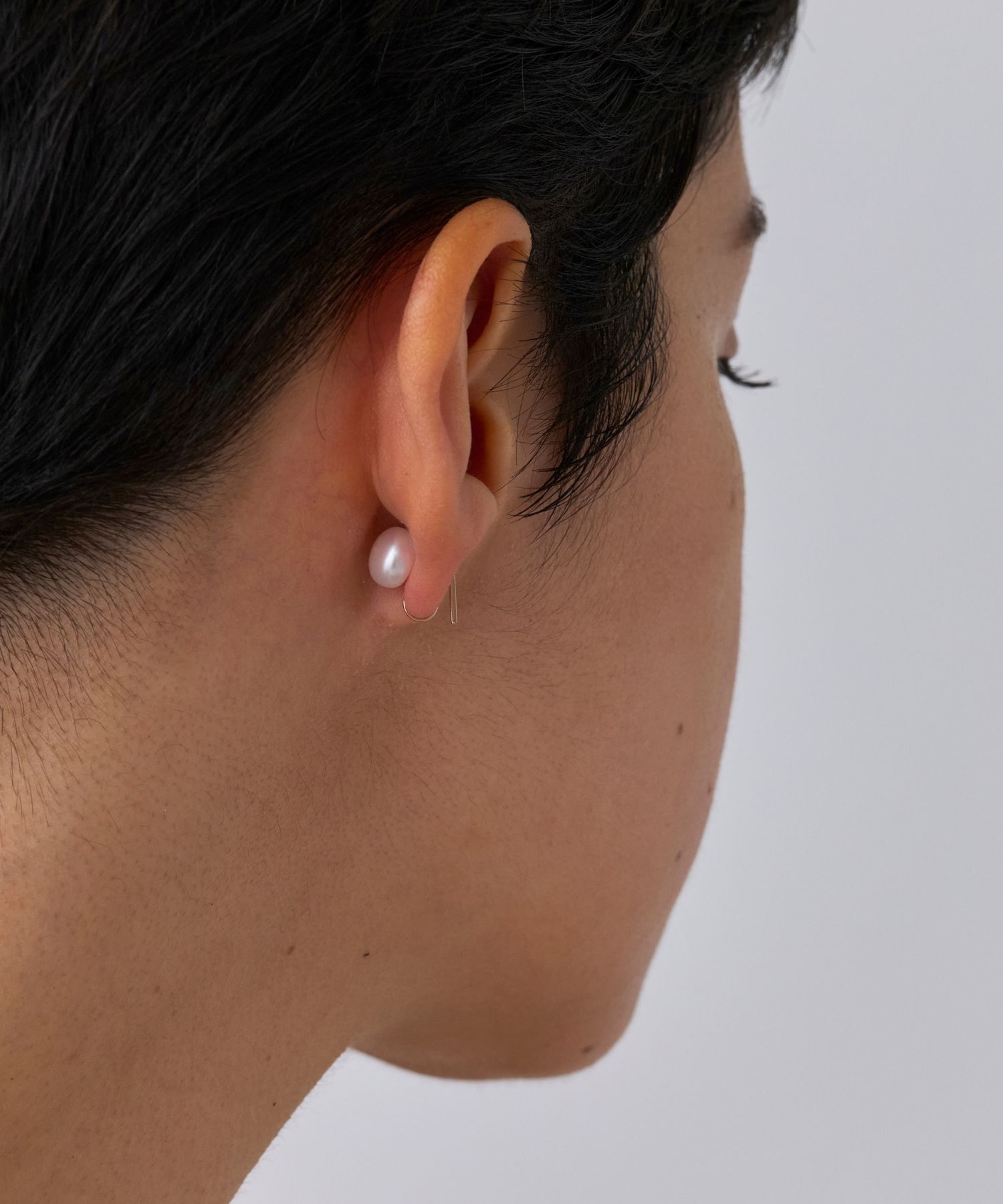 JUPITER「【シリーズ累計販売 1000点突破！】【K10PG】2way淡水パール&times;バーイヤリング/リバーシブル」|イヤリング|