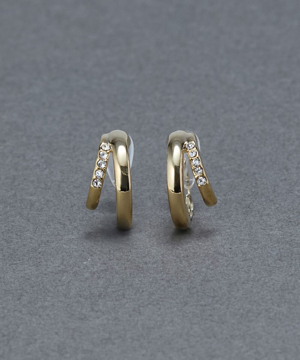 Phoebe「【金属アレルギー対応/痛くないシリーズ】シャインループフィットイヤリング　ゴールド」|イヤリング|ゴールド