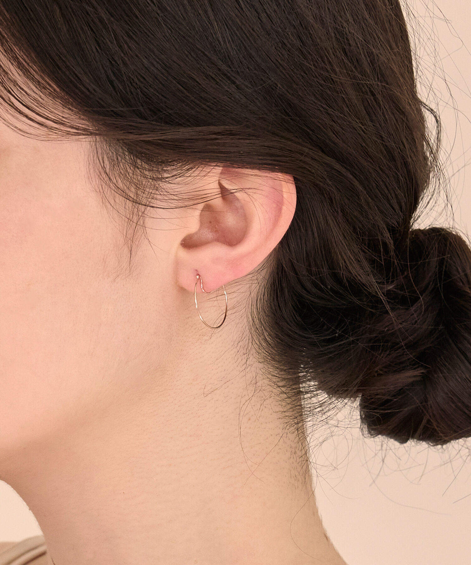 Phoebe「【痛くないシリーズ】スリムビッグフープライトフィットイヤリング」|イヤリング|