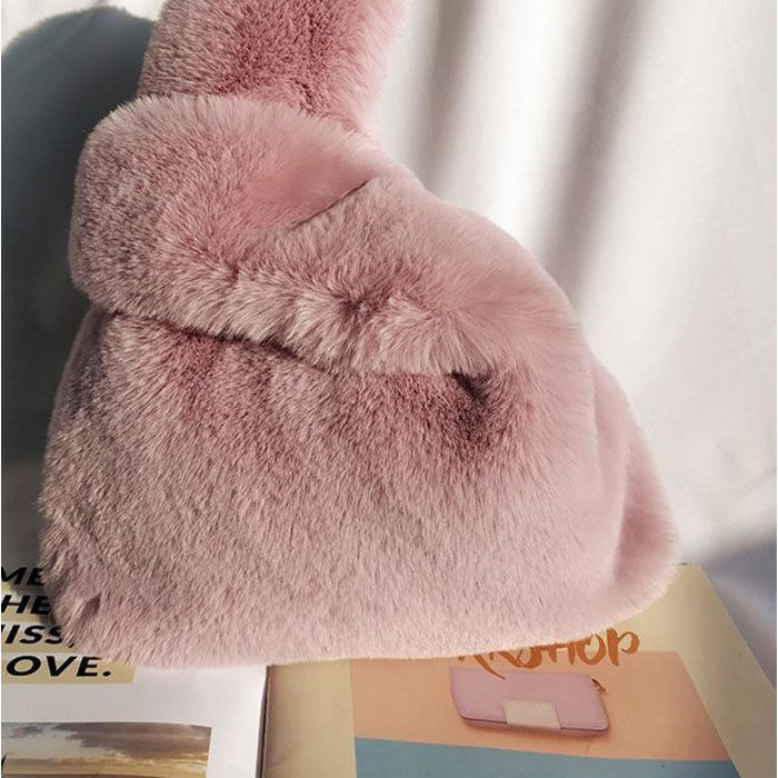 BACKYARD FAMILY「ファー ハンドバッグ 通販 ハンドバック ファーバッグ ファーバック レディース モコモコバッグ」|ハンドバッグ|