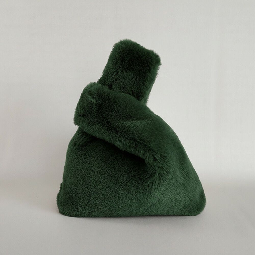 BACKYARD FAMILY「ファー ハンドバッグ 通販 ハンドバック ファーバッグ ファーバック レディース モコモコバッグ」|ハンドバッグ|グリーン1