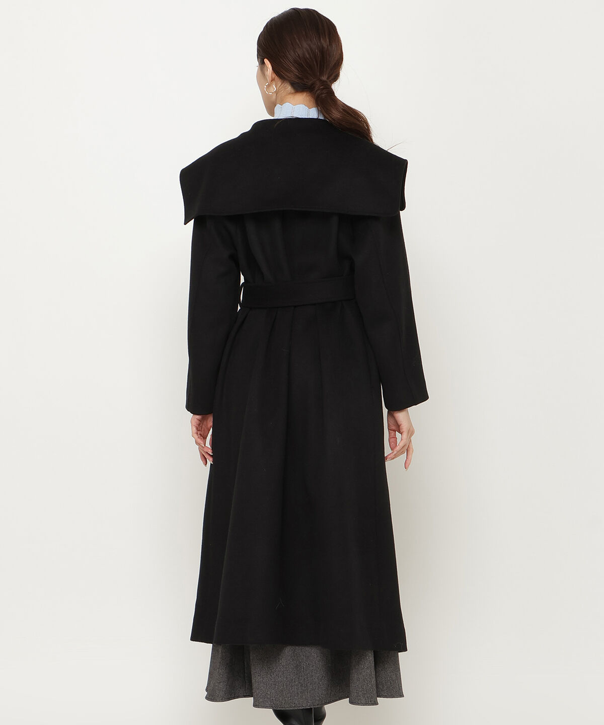 アンドクチュール「ケープカラーロングコート」|ダウン|