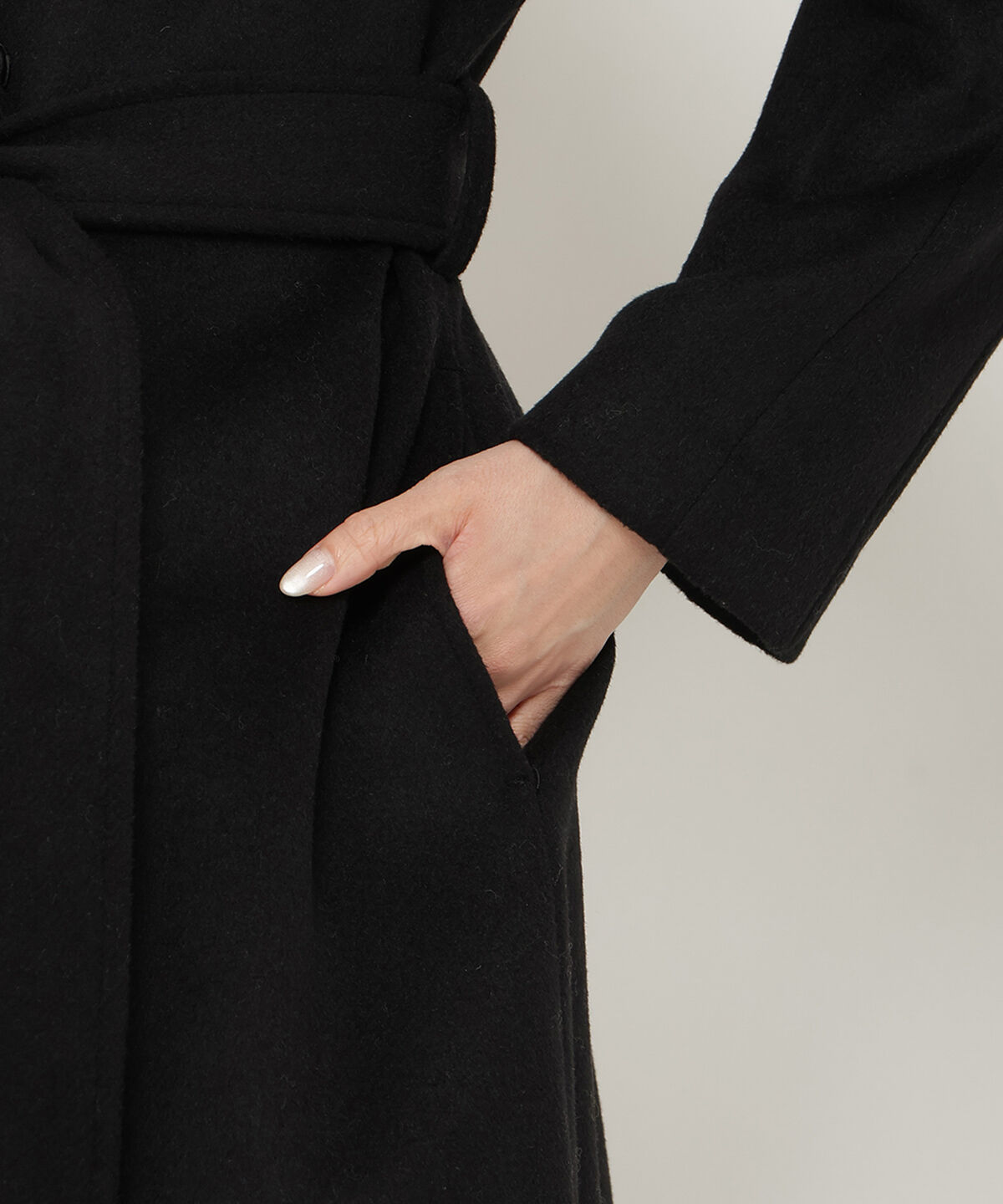 アンドクチュール「ケープカラーロングコート」|ダウン|